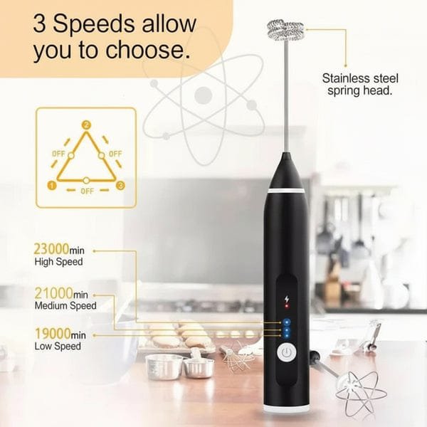 2 In 1 Electric Coffee Beater – USB Milk Frother & Egg Whisk - Image 3