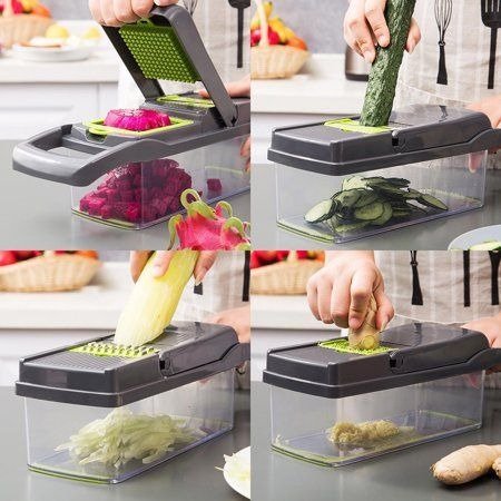 18-Piece Vegetable Chopper, Slicer & Grater Multi-Function Set