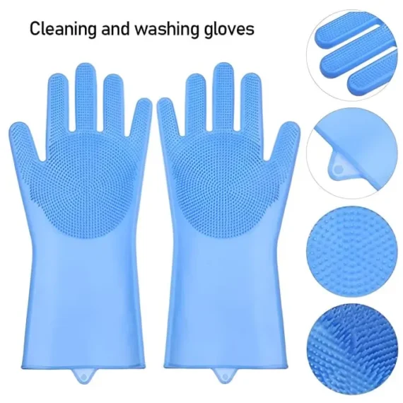 Silicone Washing Gloves Big Size – Reusable Household Cleaning Gloves