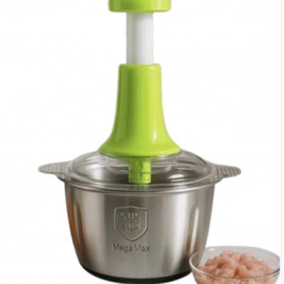 2L Manual Food Chopper – Stainless Steel Vegetable & Nut Chopper